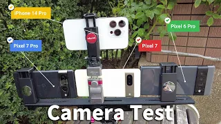 Pixel 7 Pro vs Pixel 7 vs Pixel 6 Pro vs iPhone 14 Pro Camera Test