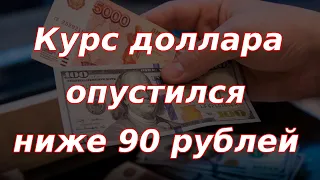 Курс доллара опустился ниже 90 рублей! Заседание ФРС и прогноз по процентной ставке США.