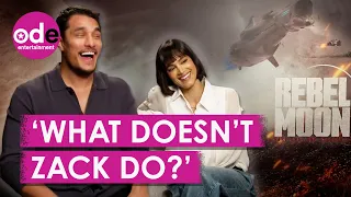 Sofia Boutella & Staz Nair talk gymsperation and Zack Snyder enthusiasm