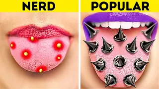 TRUCOS GENIALES PARA SER POPULAR EN LA ESCUELA|| Nerd pobre vs popular rico de 123 Go! Like