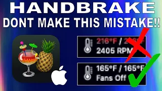 Handbrake for M1/M2 Mac - Dramatically lower temperature on Mac! (SIMPLE Pro Tip)