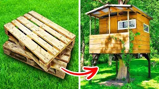 CONSTRUYE UNA CASA CON TARIMAS DE MADERA || Ideas y proyectos de bricolaje con tarimas de madera