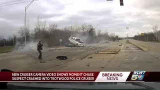 Cruiser camera video shows moment chase suspect crashed into police cruiser near Dayton