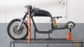 Single sided swing arm conversion - GS750 cafe racer ep.1