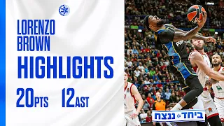 Lorenzo Brown (20 points, 12 assists) highlights vs Milano | המהלכים של לורנזו בראון נגד מילאנו