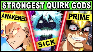 TOP 13 STRONGEST QUIRK GODS IN MY HERO ACADEMIA! Most Overpowered Multiple Quirk Users in MHA RANKED