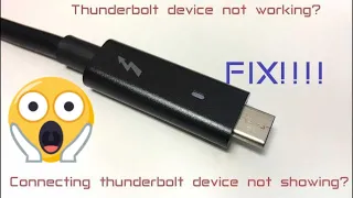 How to fix thunderbolt device not working or connecting?