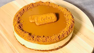 No-bake Lotus Speculoos cheesecake recipe, super easy