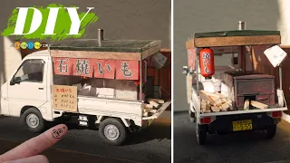 DIY Build a miniature sweet potato shop by modifying a light truck plastic model