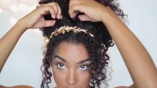 Elegant Grecian Goddess Updo Hair Tutorial for Curly and Natural Hair