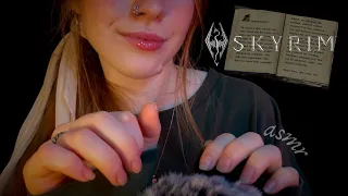 ASMR ☁︎ Reading you to Sleep ☁︎ The Books of Skyrim with Fluffy Mic Touching (whisper)