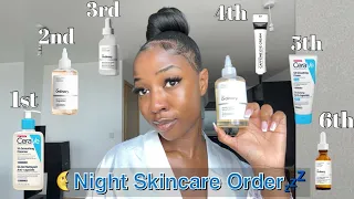 NIGHT-TIME SKINCARE ROUTINE - The correct order ✨🌛