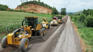 Awesome Gravel Processing & Mixing Technique With Road Building Equipment | Provincial Road Project