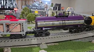 Running trains at The  Southwest Michigan Modular Railroad Club.