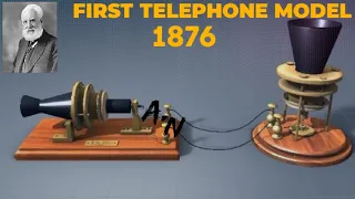 the first telephone 1876 by Alexander Graham Bell [3D animation]