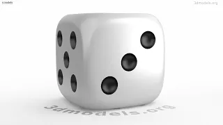 White Dice 3D model by 3DModels.org