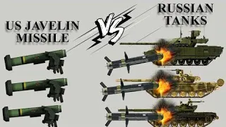 US Javelin Missiles Vs Russian Tanks  (T-72, T-90 and T-14)