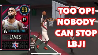 99 OVR ALL-STAR CAPTAIN LEBRON JAMES GAMEPLAY IN NBA LIVE MOBILE 20!