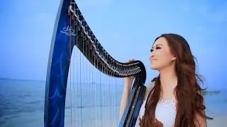 ANGELA JULY | Laskar Pelangi (Vocal and Harp Cover)