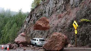 10 Shocking Scary Rockfalls, Landslides & Avalanches Caught On Camera - Natural Disasters