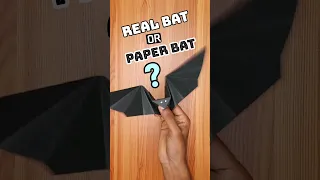 Realistic Flapping Paper Bat | Origami Flapping Bat #shorts #papertoys
