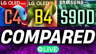LG C4 vs LG B4 vs Samsung S90D | OLED TV Comparison