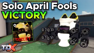 TDX SOLO April Fools Event VICTORY (FULL GAME) - Tower Defense X Roblox