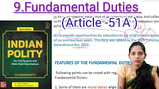 L9: Fundamental Duties /  M Laxmikanth Indian Polity