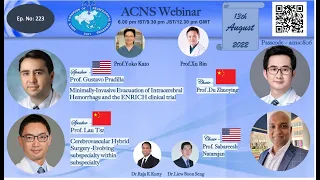 ACNS Webinar - Aug 13 - Min Invasive Rx of ICH & Hybrid Neurosurgery