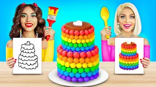 WHO DECORATES BETTER? Best Ideas for Cake Decorating! Eating Creative Desserts by RATATA CHALLENGE