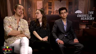 Ellen Page, Robert Sheehan, & Aidan Gallagher   The Umbrella Academy Interviews