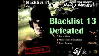 Need For Speed (Most wanted): Blacklist 13 Completing Milestones, Bounty and Defeating Vic