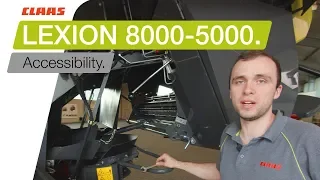 CLAAS LEXION 8000-5000. Access and maintenance.