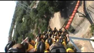 Dragon Khan B&M Roller Coaster Back Seat POV Onride PortAventura Spain Port Aventura