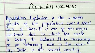 Essay on population explosion || Population explosion essay