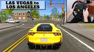 Las Vegas to Los Angeles - The Crew 2 - Ferrari 812 Superfast (w/steering wheel) | Thrustmaster T300