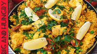 Chicken and Chorizo Paella|Easy•Classic•Recipe|Big and Hungry |