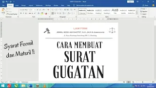 Jibril Rizki- IHB- Cara Membuat Surat Gugatan- Kemahiran Hukum