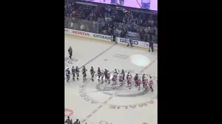 Post Game hand shake Game 5 Lightning vs Red Wings 2016