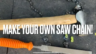 How to make your own saw chain with basic hand tools 🔨 🪛