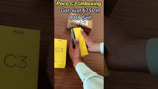 Poco C3 Unboxing First Flipkart Sale Unit🔥🔥 Got Just 6750 In BBD Sale #Shorts