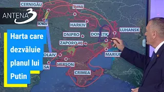 Harta care dezvăluie planul lui Putin, analizată de colonelul Ion Petrescu