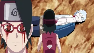 Sarada Despierta el Mangekyou Sharingan al Ver Morir a Mitsuki - Madara revive