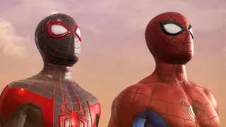 Peter and Miles vs Sandman Classic Suits Marvel's Spider-Man 2 PS5