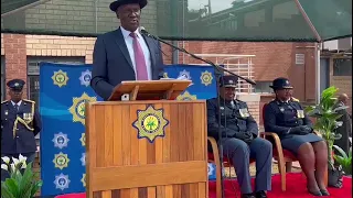 Bheki Cele tells lawyers to shoot, they graduated as law enforcement officers at #SAPS college.