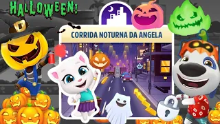 Talking Tom Gold Run - Neon Angela Gameplay - Angela's Night Out Complete Halloween Treats event