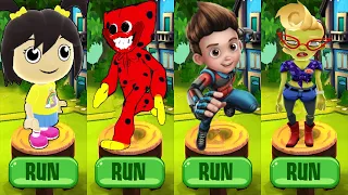 Tag with Emma vs Huggy Wuggy Run vs Subway Surfers Zoe vs PAW Patrol Ryder Run Gameplay