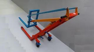 Make A  Handle Forklift At Home | Easy To Make And Very Useful For Workshop