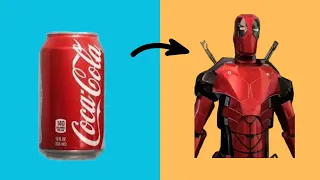 Deadpool Model Made Out of Soda Cans. #craft #art