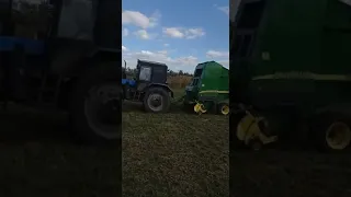 Тест-драйв пресс подборщика John Deere 592. Пресс подборщик в наличии!